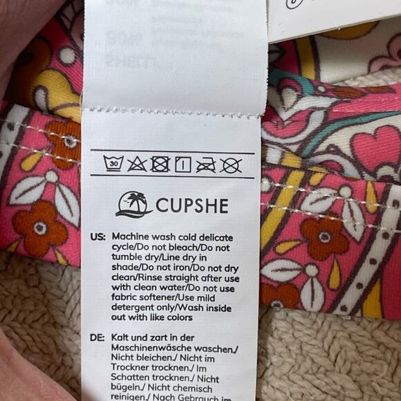 Cupshe Paisley Crossback Bikini Set Large Side-Tie High Waist Bottoms Women’s - Picture 9 of 10